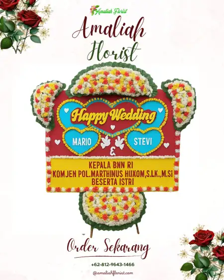 Papan Bunga Pernikahan Tangkerang Tengah