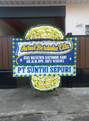 Papan Bunga Duka di Tangkerang Tengah